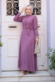 Modest Dusty Rose Maxi Dress 6621GK - 2