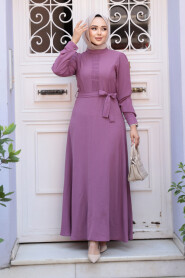 Modest Dusty Rose Maxi Dress 6621GK - 3