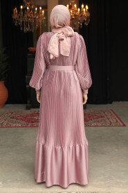 Modest Dusty Rose Pleated Maxi Dress 43532GK - 5