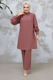 Modest Dusty Rose Plus Size Dual Suit 65882GK 