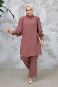 Modest Dusty Rose Plus Size Dual Suit 65882GK - 2