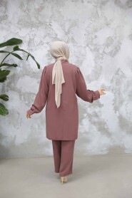 Modest Dusty Rose Plus Size Dual Suit 65882GK - 3