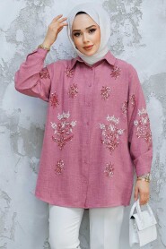 Modest Dusty Rose Shirt Tunic 45270GK 