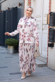 Modest Dusty Rose Skirted Dual Suit 13028GK 