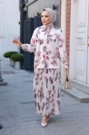 Modest Dusty Rose Skirted Dual Suit 13028GK - 6