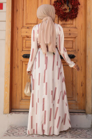 Modest Dusty Rose Summer Dress 4645GK - 3