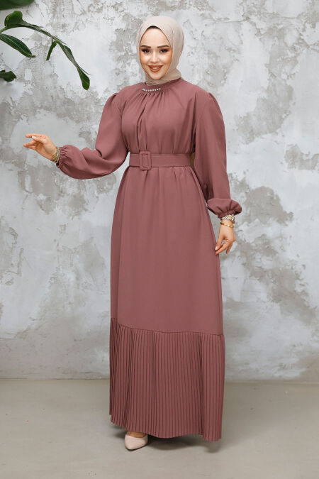 Modest Dusty Rose Summer Dress 65878GK - NEVA STYLE