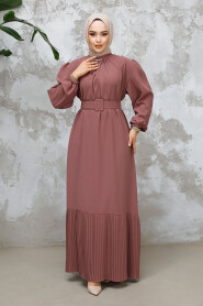 Modest Dusty Rose Summer Dress 65878GK - 2