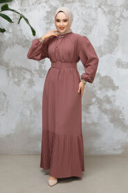 Modest Dusty Rose Summer Dress 65878GK - 3