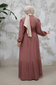 Modest Dusty Rose Summer Dress 65878GK - 4