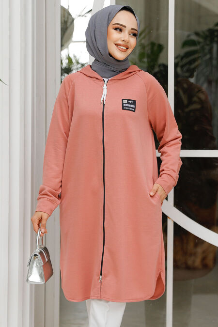 Modest Dusty Rose Sweatshirt 30157GK - NEVA STYLE