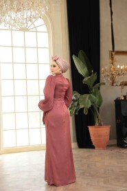 Modest Dusty Rose Wedding Dress 52285GK - 4