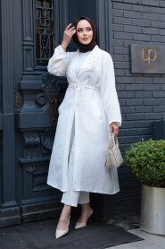 Modest Ecru Coat 6714E 