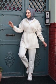 Modest Ecru Dual Suit 12271E - 1