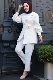 Modest Ecru Dual Suit 61851E - 2