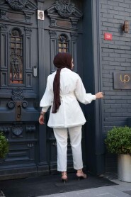 Modest Ecru Dual Suit 61851E - 4