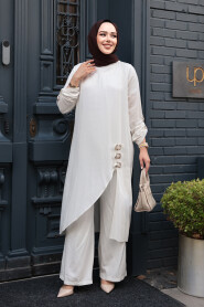 Modest Ecru Dual Suit 7656E - 2