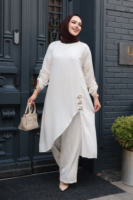 Modest Ecru Dual Suit 7656E - NEVA STYLE