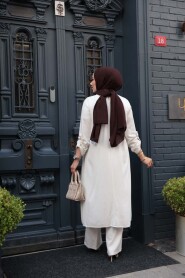 Modest Ecru Dual Suit 7656E - 4