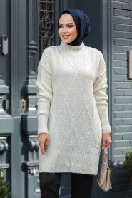 Modest Ecru Knitwear Jumper 20061E 