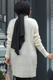 Modest Ecru Knitwear Jumper 20061E - 5