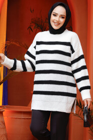 Modest Ecru Knitwear Jumper Top 118602E - 2