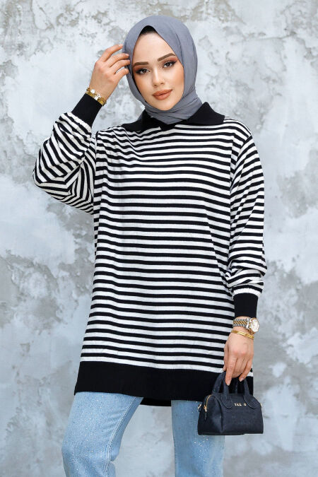 Modest Ecru Knitwear Top 65904E - NEVA STYLE