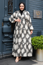 Modest Ecru Maxi Dress 235802E - 2