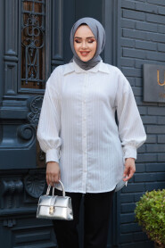 Modest Ecru Top 101016E - 2