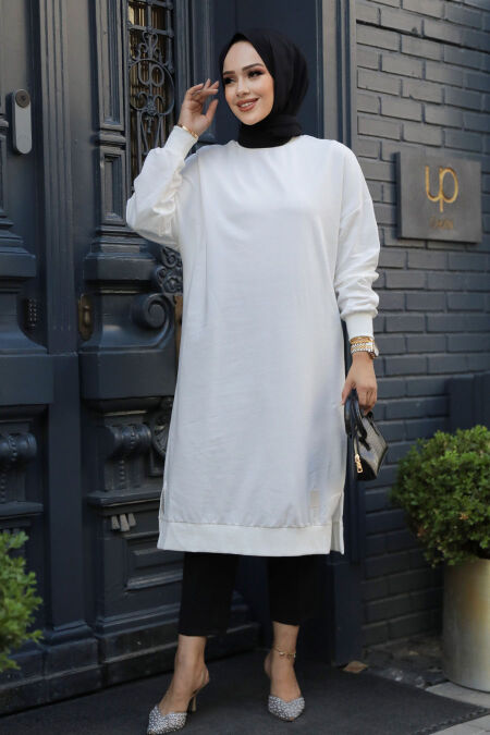 Modest Ecru Top 30645E - NEVA STYLE