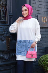Modest Ecru Tunic 10631E - 2