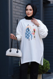 Modest Ecru Tunic 10634E - 2