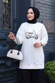 Modest Ecru Tunic 10636E - 3