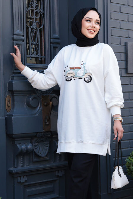 Modest Ecru Tunic 10636E - NEVA STYLE
