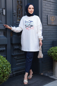 Modest Ecru Tunic 10640E - 3