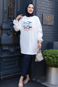 Modest Ecru Tunic 10640E - 5