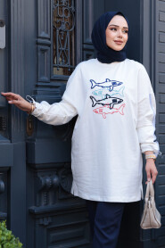 Modest Ecru Tunic 10640E - 2