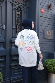 Modest Ecru Tunic 10653E - 3