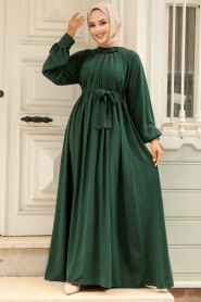 Modest Emerald Green Abaya Dress 330113ZY - 2