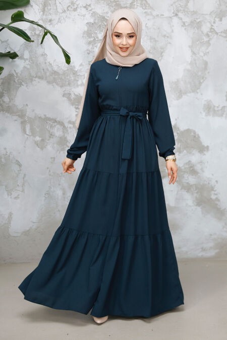 Modest Emerald Green Abaya Dubai 80781ZY - NEVA STYLE