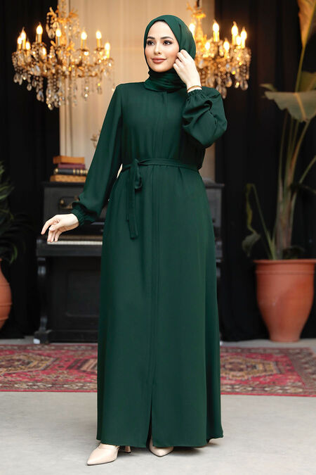 Modest Emerald Green Abaya For Women 62601ZY - NEVA STYLE