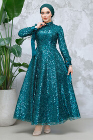 Modest Emerald Green Bridal Dress 4713ZY - 3