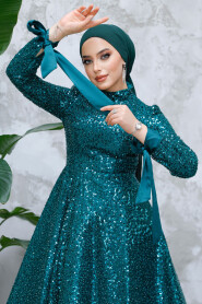 Modest Emerald Green Bridal Dress 4713ZY - 4