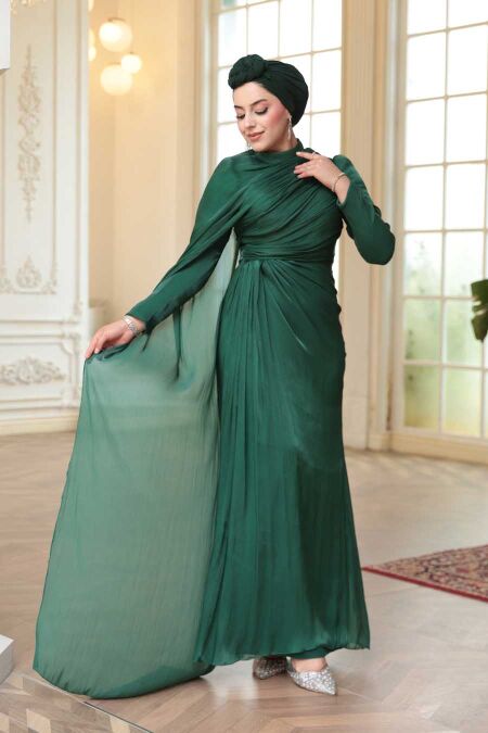 Modest Emerald Green Bridal Dress 52142ZY - NEVA STYLE