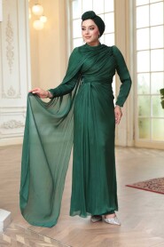 Modest Emerald Green Bridal Dress 52142ZY - 4