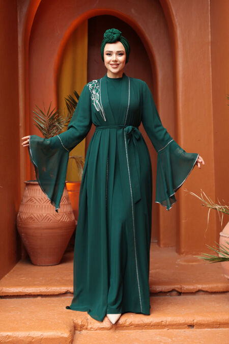 Modest Emerald Green Bridesmaid Dress 25905ZY - NEVA STYLE