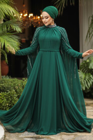 Modest Emerald Green Bridesmaid Dress 47381ZY - 2