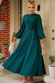 Modest Emerald Green Dress For Plus Size 23101ZY - 4