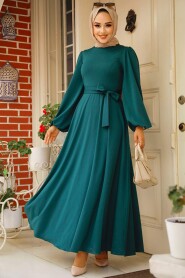 Modest Emerald Green Dress For Plus Size 23101ZY - 1