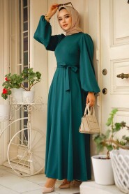 Modest Emerald Green Dress For Plus Size 23101ZY - 2